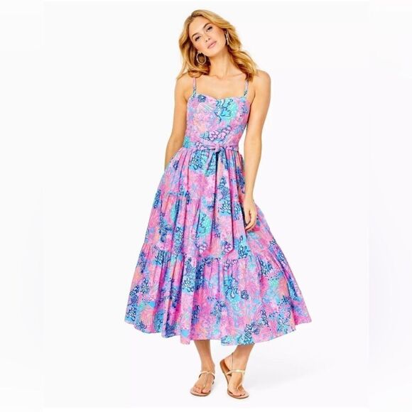 Lilly Pulitzer Dresses & Skirts - Lilly Pulitzer EDITH MIDI DRESS FITS S-M